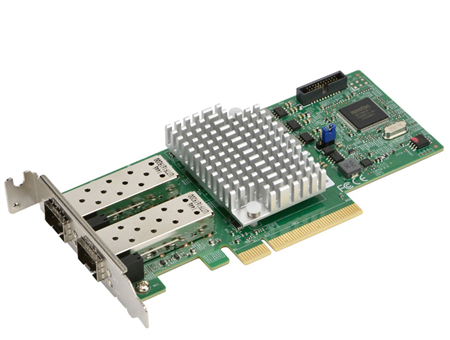 SuperMicro Standard Low profile 2-port 25GbE with SFP28 connectors, based on Intel XXV710 chipset