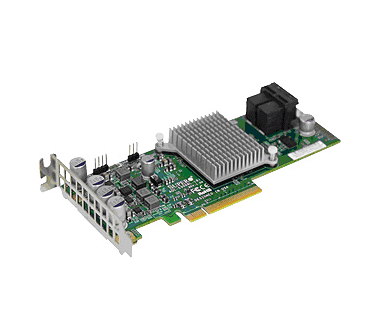 SuperMicro 8 internal ports, low-profile, 12Gb/s per port- Gen-3, 63HDD - RAID 0,1,10