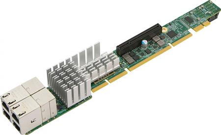 1U Ultra Riser with 4 10Gbase-T and 2 NVMe ports, Intel X540 (For Integration Only)