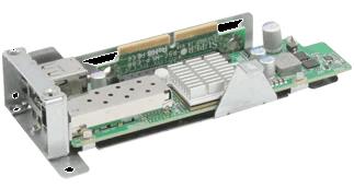 MicroLP single-port 10GbE with SFP+ connector, based on Intel 82599EN for 12 node MicroCloud